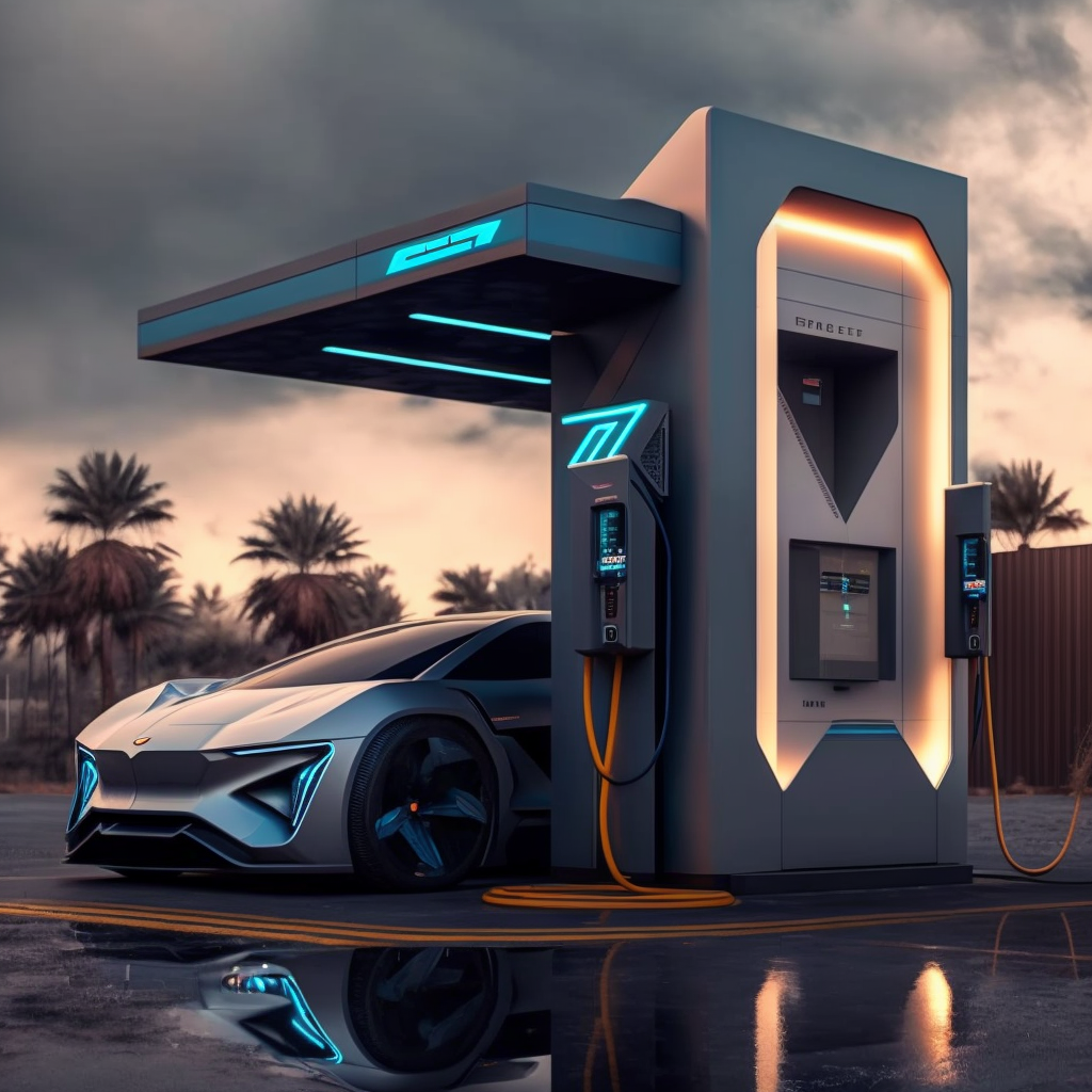 Intelligent Charging Station image by midjourney