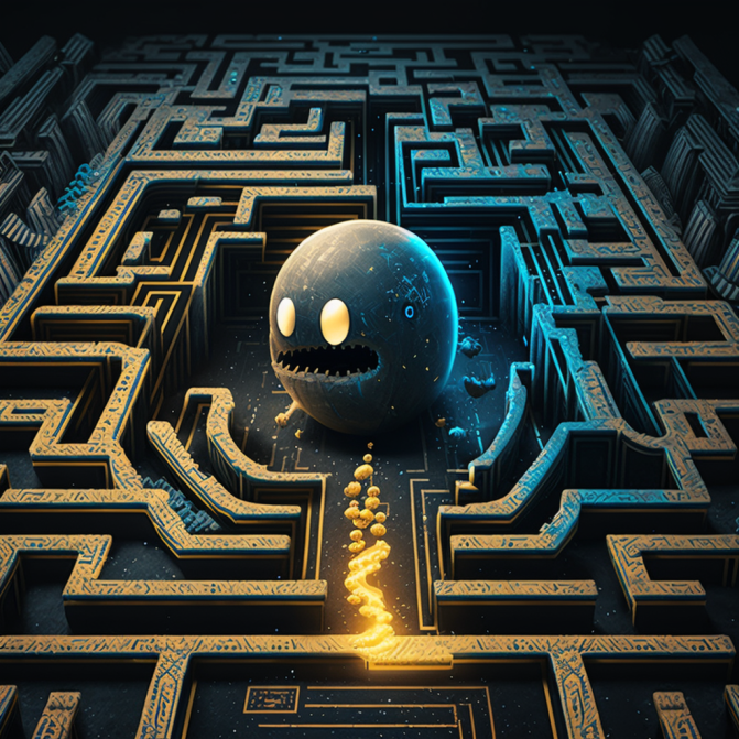 Pac-Man - AI image by midjourney